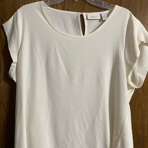 Like new Chicos size 2 white buttery soft shirt